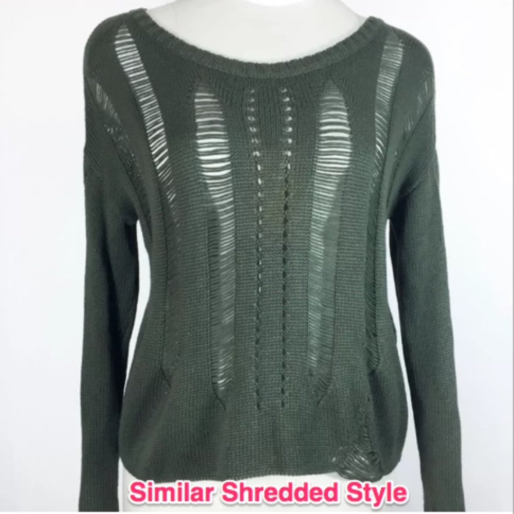 🆕 Guess Distressed Sweater - Picture 13 of 13